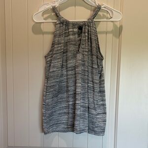 Banana Republic Striped Gray Tank Top